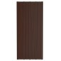vidaXL Panel de tejado acero galvanizado marrón 12 unidades 100x45 cm vidaXL Panel de tejado acero galvanizado marrón 12 unidades 100x45 cm