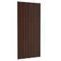vidaXL Panel de tejado acero galvanizado marrón 12 unidades 100x45 cm vidaXL Panel de tejado acero galvanizado marrón 12 unidades 100x45 cm
