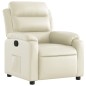 vidaXL Sillón reclinable de cuero sintético crema vidaXL Sillón reclinable de cuero sintético crema