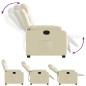 vidaXL Sillón reclinable de cuero sintético crema vidaXL Sillón reclinable de cuero sintético crema