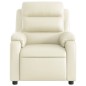 vidaXL Sillón reclinable de cuero sintético crema vidaXL Sillón reclinable de cuero sintético crema