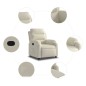 vidaXL Sillón reclinable terciopelo blanco crema vidaXL Sillón reclinable terciopelo blanco crema