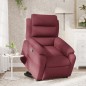vidaXL Sillón reclinable elevable tela rojo tinto vidaXL Sillón reclinable elevable tela rojo tinto