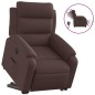 vidaXL Sillón eléctrico reclinable elevable de tela marrón oscuro vidaXL Sillón eléctrico reclinable elevable de tela marrón oscuro