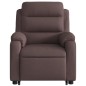 vidaXL Sillón eléctrico reclinable elevable de tela marrón oscuro vidaXL Sillón eléctrico reclinable elevable de tela marrón oscuro