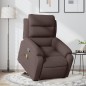 vidaXL Silla de masaje reclinable de pie de tela marrón oscuro vidaXL Silla de masaje reclinable de pie de tela marrón oscuro
