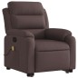 vidaXL Silla de masaje reclinable de pie de tela marrón oscuro vidaXL Silla de masaje reclinable de pie de tela marrón oscuro
