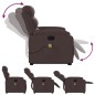 vidaXL Silla de masaje reclinable de pie de tela marrón oscuro vidaXL Silla de masaje reclinable de pie de tela marrón oscuro