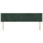 vidaXL Cabeceros 2 unidades de terciopelo verde oscuro 100x5x78/88 cm