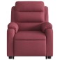 vidaXL Sillón reclinable de masaje elevable tela rojo tinto vidaXL Sillón reclinable de masaje elevable tela rojo tinto