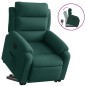 vidaXL Sillón reclinable elevable terciopelo verde oscuro vidaXL Sillón reclinable elevable terciopelo verde oscuro