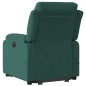 vidaXL Sillón reclinable de masaje elevable terciopelo verde oscuro