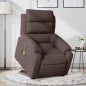 vidaXL Sillón masaje eléctrico reclinable elevable tela marrón oscuro vidaXL Sillón masaje eléctrico reclinable elevable tela marrón oscuro