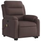 vidaXL Sillón masaje eléctrico reclinable elevable tela marrón oscuro vidaXL Sillón masaje eléctrico reclinable elevable tela marrón oscuro