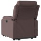 vidaXL Sillón masaje eléctrico reclinable elevable tela marrón oscuro vidaXL Sillón masaje eléctrico reclinable elevable tela marrón oscuro
