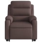 vidaXL Sillón masaje eléctrico reclinable elevable tela marrón oscuro vidaXL Sillón masaje eléctrico reclinable elevable tela marrón oscuro