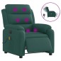 vidaXL Sillón reclinable de masaje eléctrico tela verde oscuro vidaXL Sillón reclinable de masaje eléctrico tela verde oscuro