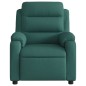 vidaXL Sillón reclinable de masaje eléctrico tela verde oscuro vidaXL Sillón reclinable de masaje eléctrico tela verde oscuro