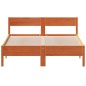 vidaXL Estructura cama con cabecero madera pino marrón cera 150x200 cm