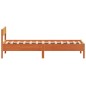 vidaXL Estructura cama con cabecero madera pino marrón cera 100x200 cm