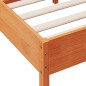 vidaXL Estructura cama con cabecero madera pino marrón cera 100x200 cm