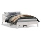 vidaXL Estructura de cama con cabecero madera pino blanco 120x190 cm vidaXL Estructura de cama con cabecero madera pino blanco 120x190 cm