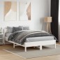 vidaXL Estructura de cama con cabecero madera pino blanco 120x190 cm vidaXL Estructura de cama con cabecero madera pino blanco 120x190 cm