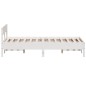 vidaXL Estructura de cama con cabecero madera pino blanco 120x190 cm vidaXL Estructura de cama con cabecero madera pino blanco 120x190 cm