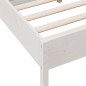 vidaXL Estructura de cama con cabecero madera pino blanco 120x190 cm vidaXL Estructura de cama con cabecero madera pino blanco 120x190 cm