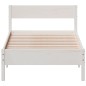 vidaXL Estructura de cama con cabecero madera de pino blanca 90x200 cm
