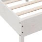 vidaXL Estructura de cama con cabecero madera de pino blanca 90x200 cm