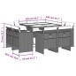 vidaXL Set de comedor de jardín 9 pzas y cojines ratán sintético negro vidaXL Set de comedor de jardín 9 pzas y cojines ratán sintético negro