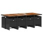 vidaXL Set de comedor de jardín 9 pzas y cojines ratán sintético negro vidaXL Set de comedor de jardín 9 pzas y cojines ratán sintético negro