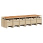 vidaXL Set comedor de jardín con cojines 13 pzas ratán sintético beige vidaXL Set comedor de jardín con cojines 13 pzas ratán sintético beige