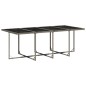 vidaXL Set comedor de jardín con cojines 13 pzas ratán sintético gris vidaXL Set comedor de jardín con cojines 13 pzas ratán sintético gris