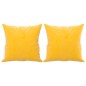 vidaXL Cojines decorativos 2 uds terciopelo amarillo 40x40 cm