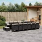 vidaXL Set de muebles jardín 17 pzas con cojines ratán sintético negro vidaXL Set de muebles jardín 17 pzas con cojines ratán sintético negro