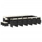 vidaXL Set de muebles jardín 17 pzas con cojines ratán sintético negro vidaXL Set de muebles jardín 17 pzas con cojines ratán sintético negro