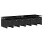 vidaXL Set de muebles jardín 17 pzas con cojines ratán sintético negro vidaXL Set de muebles jardín 17 pzas con cojines ratán sintético negro