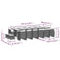 vidaXL Set de muebles jardín 17 pzas con cojines ratán sintético negro vidaXL Set de muebles jardín 17 pzas con cojines ratán sintético negro