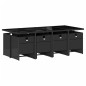 vidaXL Set de comedor de jardín 9 pzas y cojines ratán sintético negro vidaXL Set de comedor de jardín 9 pzas y cojines ratán sintético negro