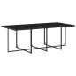 vidaXL Set de comedor de jardín 9 pzas y cojines ratán sintético negro vidaXL Set de comedor de jardín 9 pzas y cojines ratán sintético negro