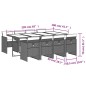 vidaXL Set de comedor de jardín 9 pzas y cojines ratán sintético negro vidaXL Set de comedor de jardín 9 pzas y cojines ratán sintético negro