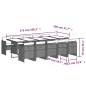 vidaXL Set de comedor jardín 11 pzas con cojines ratán sintético negro
