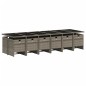 vidaXL Set comedor de jardín con cojines 13 pzas ratán sintético gris vidaXL Set comedor de jardín con cojines 13 pzas ratán sintético gris