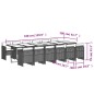 vidaXL Set comedor de jardín con cojines 13 pzas ratán sintético gris vidaXL Set comedor de jardín con cojines 13 pzas ratán sintético gris