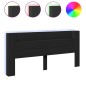 vidaXL Cabecero de cama con LED negro 220x16,5x103,5 cm vidaXL Cabecero de cama con LED negro 220x16,5x103,5 cm