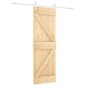 vidaXL Puerta corredera con herrajes madera maciza de pino 70x210 cm vidaXL Puerta corredera con herrajes madera maciza de pino 70x210 cm