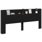 vidaXL Cabecero de cama con LED negro 220x16,5x103,5 cm vidaXL Cabecero de cama con LED negro 220x16,5x103,5 cm