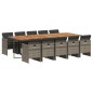 vidaXL Set de comedor de jardín 11 pzas y cojines ratán sintético gris vidaXL Set de comedor de jardín 11 pzas y cojines ratán sintético gris